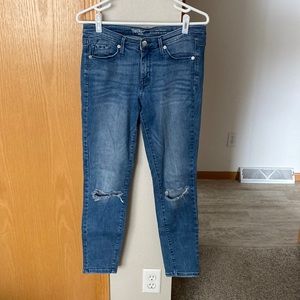 Womens Mossimo distressed denim blue jeans